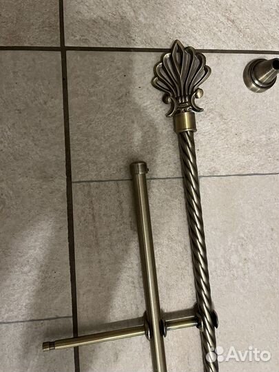 Карниз для штор двухрядный металлический 1,6 м