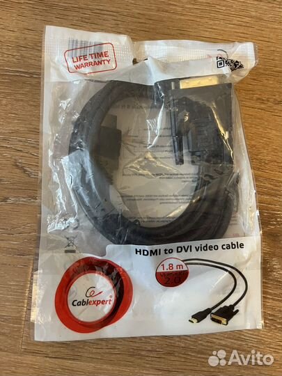 Hdmi to dvi video cable