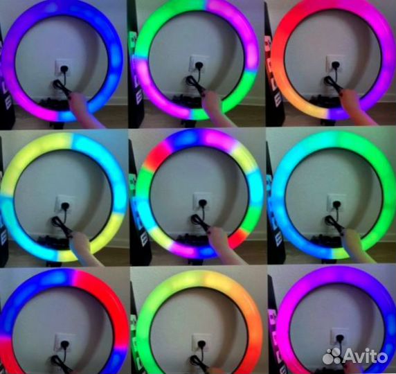 Кольцевая лампа 45 см RGB Большая