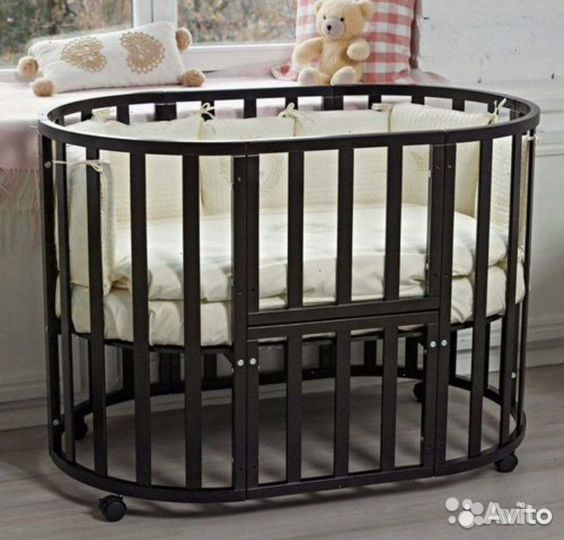 Детская кроватка трансформер с маятником