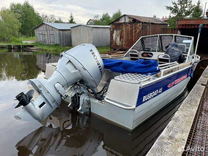 Мотор honda BF50D + Моторная лодка RusBoat-45