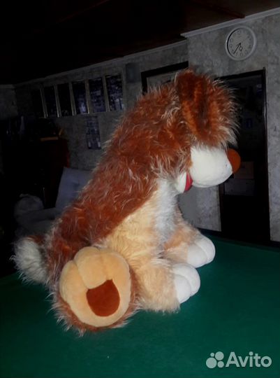 Мягкая игрушка собака большая пушистая 1метр