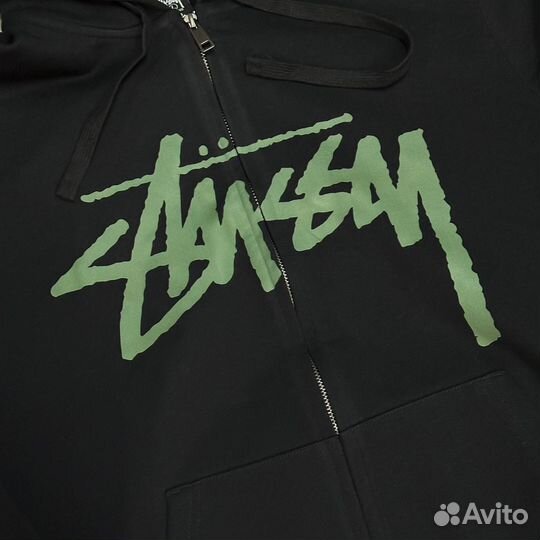 Зип Худи Stussy black Оригинал