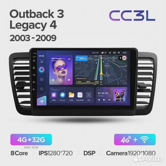 Магнитола Outback, Legacy Teyes CC3L 4Gb+32Gb