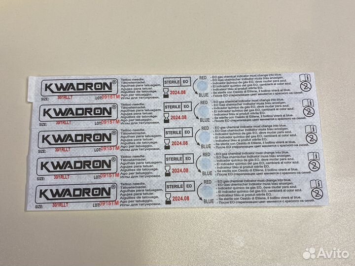 Иглы для тату kwadron 30/1 rllt, новые