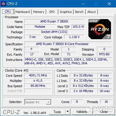 Amd ryzen 7 3800x