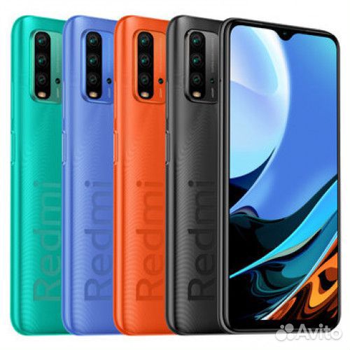 Клавиша Xiaomi Redmi 9t синяя