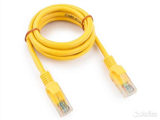 Патч-корд UTP Cablexpert PP12-1M/Y кат.5e 1м лито