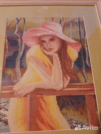 Картина вышитая крестом ручная работа