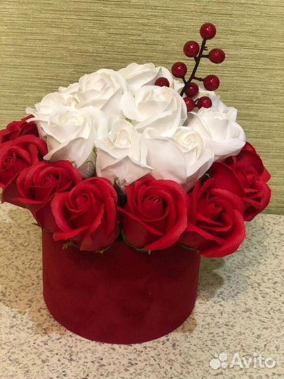 Букет из мыльных роз