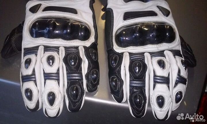 Мотоперчатки кожаные