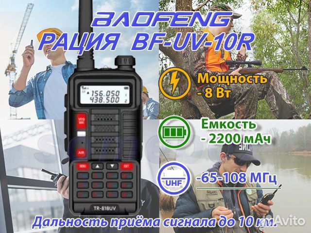 Рация Baofeng BF-UV-10R Розн/Опт