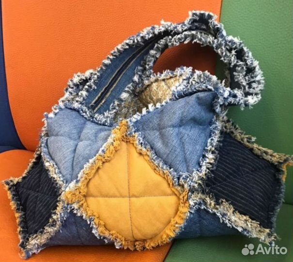 Cумки Хэнд мейд пэчворк вязаные джинсовые новые