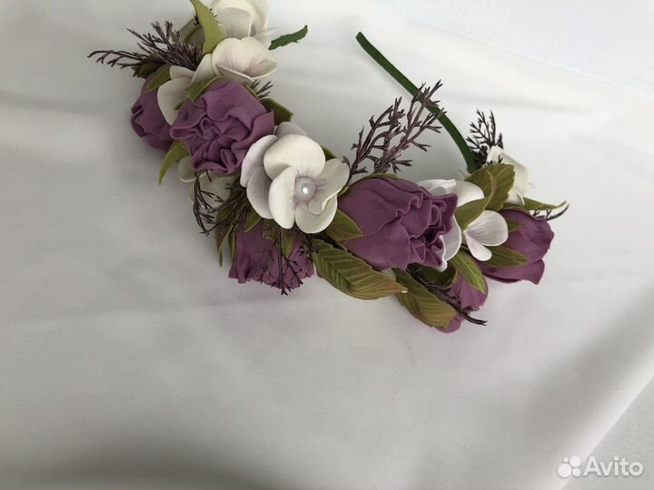 Ободок цветочный на голову