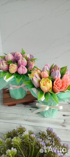 Букеты цветов из мыла