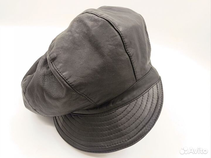 Кепка кепи женская натуральная кожа
