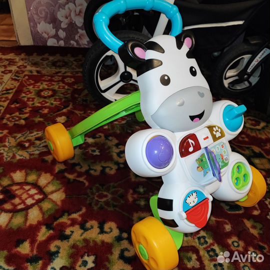 Ходунки каталка fisher price Зебра