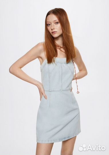 Джинсовый сарафан mango