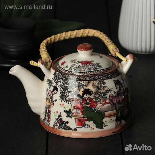 Чайник керамический заварочный с металлическим сит