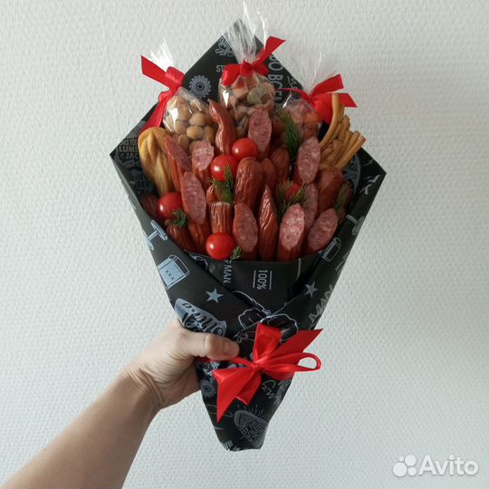 Букеты из рака и мясные букеты