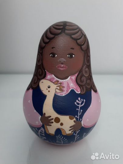 Неваляшка деревянная 12 см