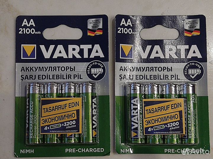 4 aкумулятора AA Varta Ready to Use 2100mAh 1.2V