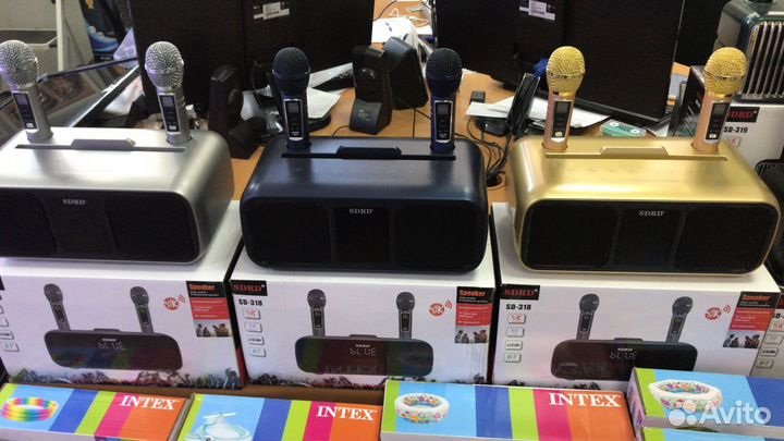Караоке система с двумя радиомикрофонами sdrdsd318
