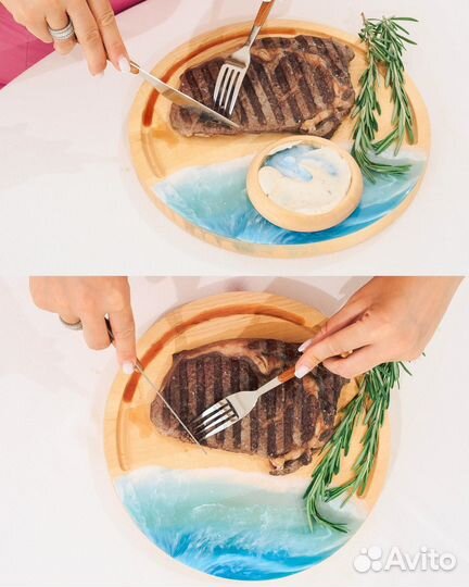 Доска разделочная деревянная для кухни и подачи