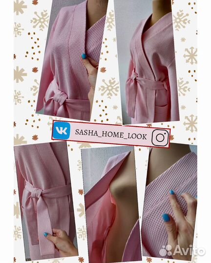 Женский халатик из хлопка ручной работы