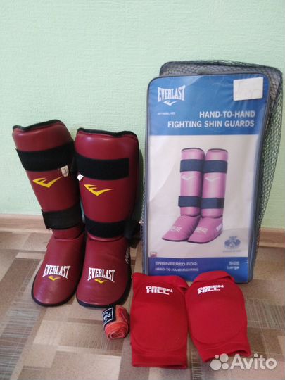 Защита голени для единоборств+перчатки