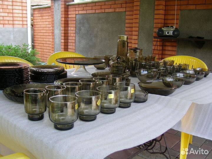 Посуда Luminarc, Франция, темное стекло