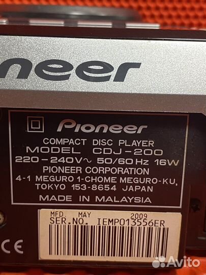 Pioneer CDJ-200 DJ CD/MP3 проигрыватель 2 штуки
