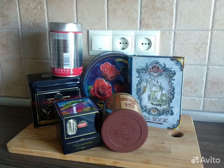 Жестяные банки коробки от кофе печенья чая