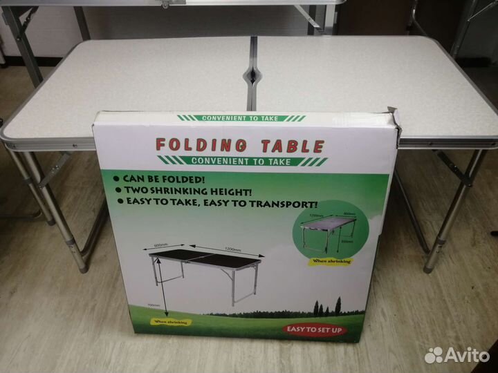 Столик складной 120*60 см туристический