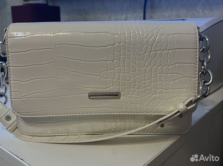 Сумка белая экокожа