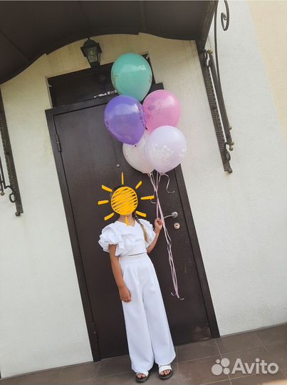 Костюм летний для девочки нарядный 128 134