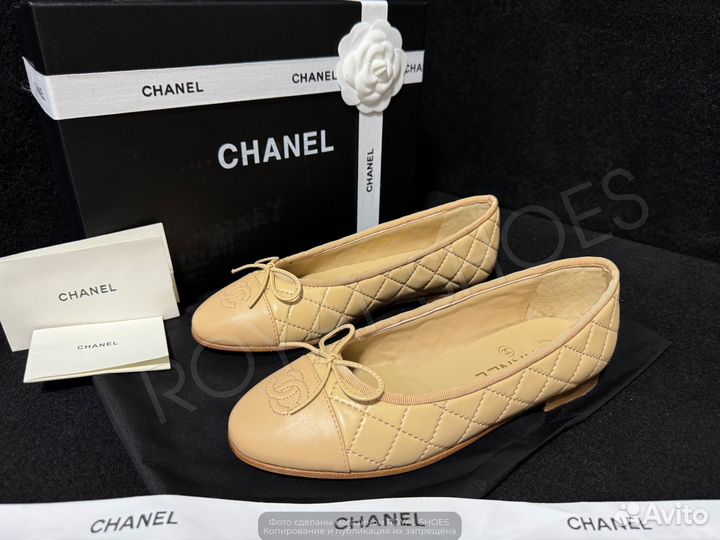 Балетки босоножки женские Chanel