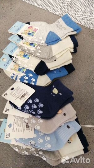 Носочки детские новые (от 0 до 6 мес, от 6мес до