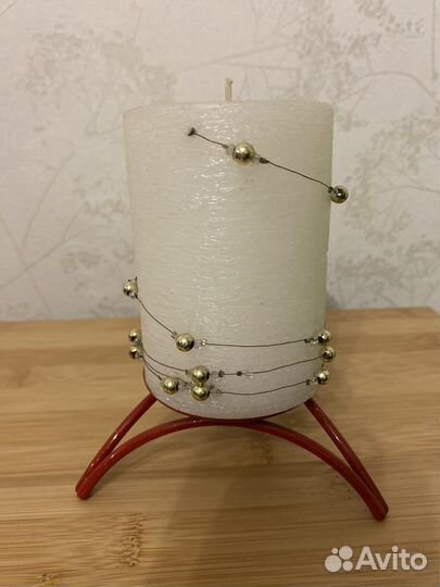 Свечи декоративные с подсвечником