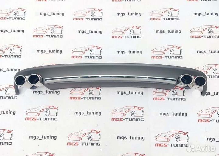 Диффузор S7 Ауди А7 S-line 10-14 + насадки хром