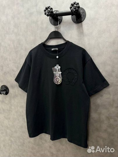 Chrome hearts футболка с крутой вышивкой (premium)