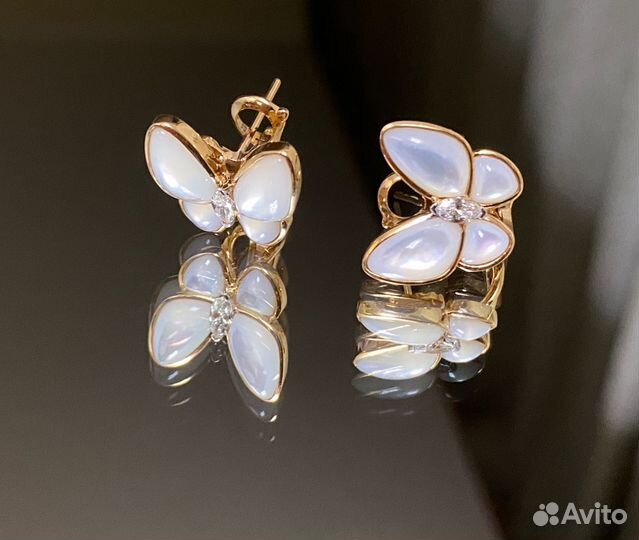 Серьги Two Butterfly Van Cleef