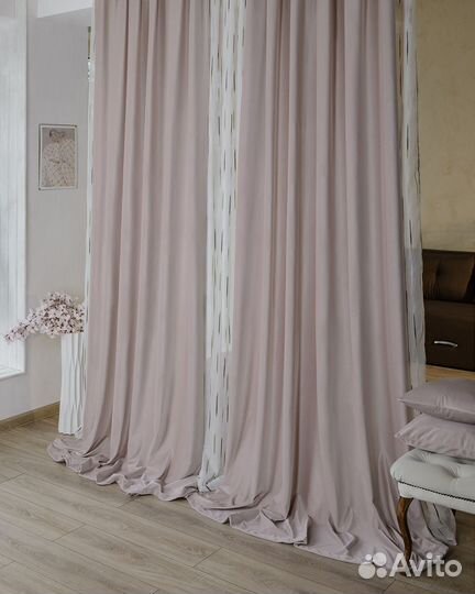 Шторы бархат Беллиссимо лотос новые пошив