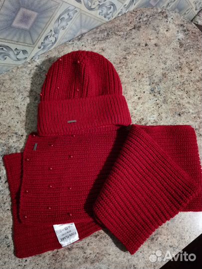 Комплект шапка и шарф женские