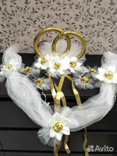 Украшения для машины на свадьбу