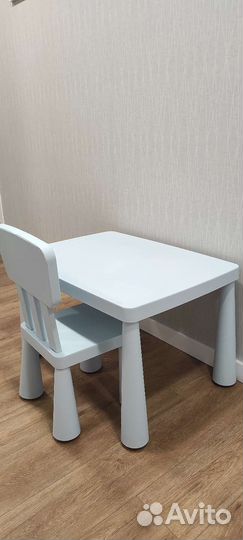 Детский стол и стул IKEA маммут