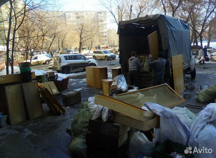 Вывоз мусора, спил деревьев, уборка территории