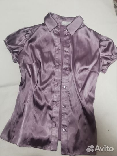 Блузка женская 42 44 пыльно лиловый