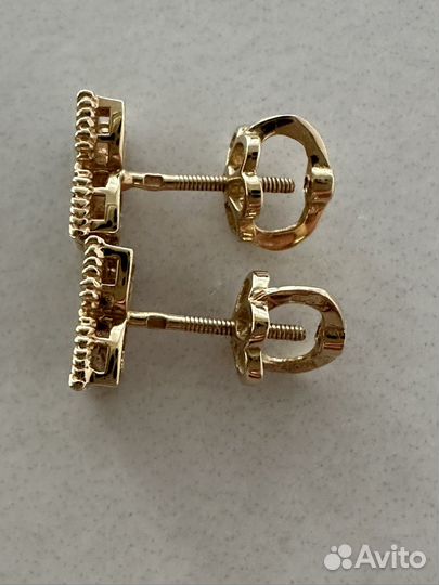 Золотые серьги пусеты
