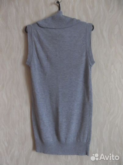 Удлиненный джемпер. Брюки серые